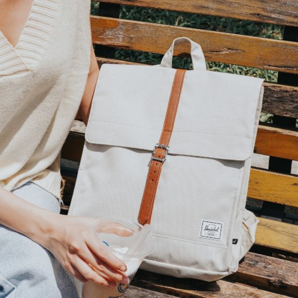 NWOT Herschel Mid Volume City Backpack - Pink Grey - Picture 2 of 9